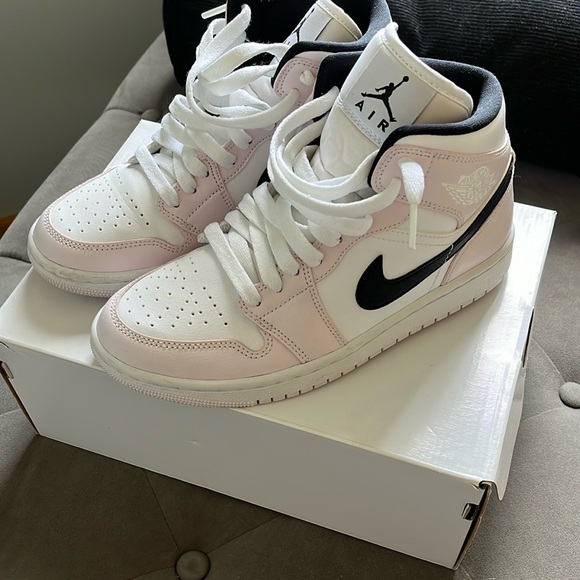 Nike Pink and White Sneakers Classic Design